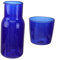FELTECHELECTR 1juego Taza De Vidrio y Botella De Agua Set De Jarra y Vaso Azul Para Casa Oficina y Hotel Herramientas De Para Fiestas y Reuniones
