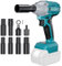 Nananuu 700Nm 3 in1 Cordless Impact Wrench Compatible with Makita 18V Lithium Battery (No Battery), Brushless Impact Wrench with 6 Sockets and LED Light for Scaffolding and Automotive Assembly