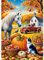 Sutinban Puzzle 500 Teile - Bauernhof mit weißen Pferden, Kätzchen und Anderen Tieren, Erntezeit im Herbst, 500 Teile Puzzle für Erwachsene und Kinder ab 14 Jahren