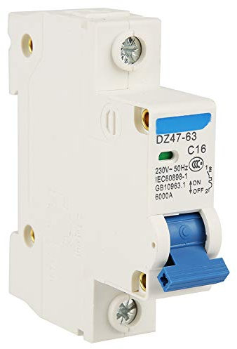 DEWIN 16A Disjoncteur,Disjoncteur 16A Disjoncteur Différentiel de Courant DZ47-63 1 Pôle 16A RCCB Disjoncteur de Courant Résiduel 220V 380V 2 Pièces