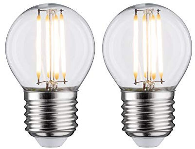 Paulmann 28640 LED Lampe Tropfen 2x5W Leuchtmittel Klar Birne Beleuchtung 2700K E27