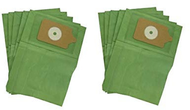Pack of 10 Dust Bags for Numatic Henry Hoover Vacuum Cleaner Green