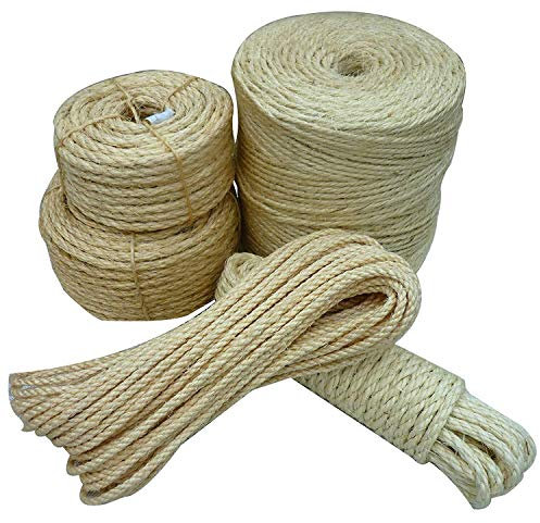 JUTESEIL 6-40 mm Tauwerk Tauseil Naturhanf Jute Leine Schnur ab Lager NEU 16 mm 50 Meter