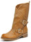 IF Fashion Scarpe da Donna Stivali Stivaletti Biker Fibbie Anfibi Primaverili Estivi 628 Camel N.37