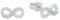 Amor Ohrstecker 925 Sterling Silber Damen Ohrschmuck, mit Zirkonia synth., 1,2 cm, Silber, Infinity, Kommt in Schmuck Geschenk Box, 2022977