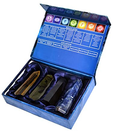 KACHVI Kristalldekoration Kristallgeschenke für Frauen Meditationsgeschenke geistige Geschenke Kristallschmuck für Energie Reiki Natürliche Edelsteine Baum des Lebens Geschenkset von4