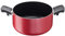 Lagostina Cucina Mediterranea Casseruola Fonda 2 Maniglie Antiaderente in Alluminio Ø 24 cm, Per Induzione, con Indicatore Cottura Thermo-Signal, Rosso
