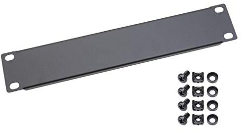 HMF 63370-02 Blindabdeckung für Serverschrank | 10 Zoll | 1 HE | Schwarz