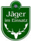 Schilderio Premium Saugnapfschild Schild Jäger im Einsatz, 3 mm Acrylglas, ca.90x125 mm, Jäger Schild Auto mit 1x Saugnapf 30mm, Autoschild Jagd zur Befestigung an Autoscheiben von innen