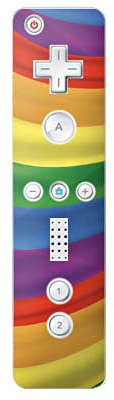 DeinDesign Skin kompatibel mit Nintendo Wii Controller Folie Sticker Regenbogen Toleranz bunt