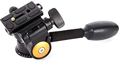 RH-HPC Camera lens holder Single Handle Damped PTZ Metal Camera Tripod PTZ Panoramic Tripod Head for DSLR Camera Slider Monopod Shooting Video Film Camera Tripod (Color : Black)
