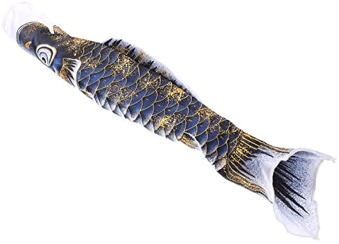 ABOOFAN Bannière De Carpe Bronzante Décor De Drapeau Suspendu Drapeau De Jardin Chinois Manche à Air Koinobori Cerf-volant De Poisson Manche à Air Carpe Polyester Japon Extérieur