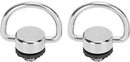 Zunate 2 Kamera-Befestigungsschrauben, Edelstahl-D-Typ-Schrauben, D-Ring 1/4-Zoll-Kamera-Adapterschraube Zum Aufhängen, Metall-D-Ring-Schraube mit Außengewinde, für Stativ/Schnellwechselplatte/Gurt