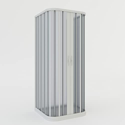 Box doccia a 3 lati in PVC a soffietto 70x90x70 cm H 185 mod. Narciso con apertura centrale
