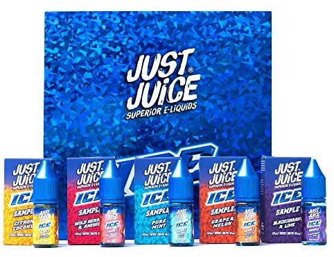 Just Juice Líquido para vapear Sin Nicotina -Surtido de Sabores con Hielo, 70VG/30PG 0MG, Selección Multi pack 10ml E Líquido, Líquido Para Vapear, Eliquid Sin Nicotina