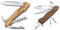 Victorinox, Taschenmesser, Wine Master Wood, 130 mm, beige (6 Funktionen, Klinge, Zweistufige Stütze, Kapselheber), Feststellklinge &, Taschenmesser, Forester Wood, 111 mm, braun, Feststellklinge