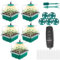 AVCXEC Mini Serre pour Plantes, 5 Pièces Mini Serre Chauffante avec Lumiere & Timing Function, Bac à Semis Plateau avec Couvercle, Mini Serre pour Plantes de Jardin Plateau
