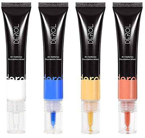 Color Corrector Foundation Mixer, weiß/blau/gelb/orange, Farbkorrektur, hellt Mattheit auf, professionelle Make-up-Farbkorrektur für Hautverfärbungen