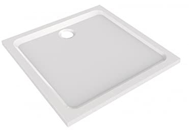 Receveur Melua extra-plat carré à poser ou à encastrer 90x90 blanc - Geberit