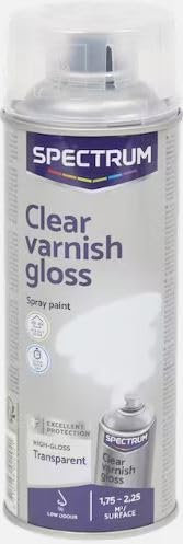 Klarlack-Sprühfarbe Glanz, Clear vanish gloss transparent Spray, Spectrum 400 ml | Glanz