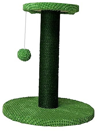 JISADER Katzenkratzbaum-Turm, Sisal, Höhe 35,6 cm, Dekoration, Katzenkrallenkratzer mit hängender Kugel