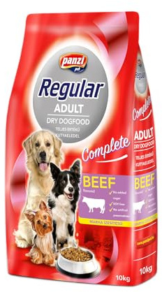 Panzi Regular - Hundefutter für ausgewachsene Hunde - Hundeklumpen mit Rind/Reis Geschmack - 10kg