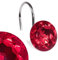 Red Crystal Shower Curtain Hooks: Bling Glitter Sparkle Shiny Round Diamond Decorative Shower Curtain Hooks for Bathroom - Luxury Fancy Glam Burgundy Rhinestones Curtain Rings & Hangers - Set of 12
