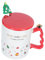 Amosfun 1 Satz Weihnachtsbecher Café-getränkebecher Personalisierte Kaffeetassen Weihnachtsmann-kaffeetassen Cartoon-getränkebecher Kaffeetassen Für Paare Keramik Einfach Büro Bilden