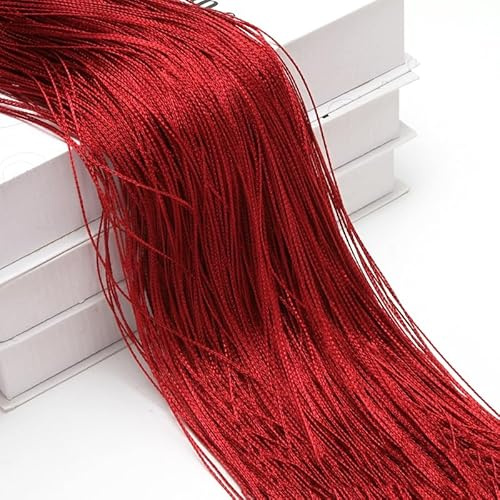 SYSUII 2 Stück 100 x 200 cm Fadenvorhang Vorhang Dekovorhang Raumteiler Türvorhang Fenstervorhang Fadenvorhänge Fadengardine für Türen, Wohnzimmer, als Raumteiler oder Dekoration, Polyester -Weinrot