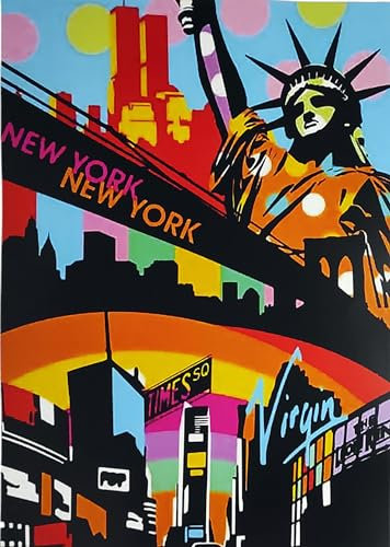 KUSTOM ART Pop Art Wandposter New York City Art Art Kunstdruck auf beschichtetem Papier 42 x 30 cm ohne Rahmen