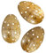 MACOSA EX261128_x3 Deko-Eier 3er Set Holz Osterei Braun Weiß gepunktet Osterdeko Holzei Holzosterei Oster-Dekoration Tischdeko Deko-Figur Ostern Osterdekoration