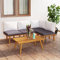 Willood 5-TLG. Gartenmöbel Set Garten Terrasse Balkonmöbel Sofa Bank Gartenset Sitzgarnitur Mittelsofa Ecksofa Garten Lounge Set mit Kissen Massivholz Akazie