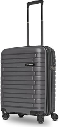 Pactastic Hartschalen Kabinen-Koffer | Kleiner Cabin-Trolley 40 x 20 x 55 cm von 40 auf 48 Liter erweiterbar | aus hochwertigem Polypropylen | 4 Doppelrollen & TSA-Schloss (Collection 04)