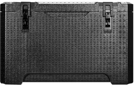 Nevera portátil,EPP Caja Térmica,con Tapa Y Asa de Transporte Y Cierre de Aleación, Adecuada para Camping,Picnics,Servicios de Reparto de Pizza Y Pan,Etc,60.5 * 40.5 * 37cm (Black)