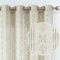Vangao Boho Gardinen mit Ösen 2er Set 140Bx210Hcm Wohnzimmer Streifen Landhaus Leinenoptik Fenster Vorhänge Schlafzimmer Modern Gestreift Geometrisch Landhausstil Vorhang Grün und Beige