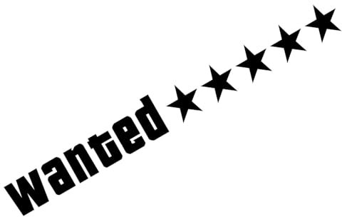 Wanted Car Decal | Five Stars Bumper Stickers - Decalcomanie per motori Adesivi per paraurti automobilistici Decalcomanie riflettenti per auto e camion