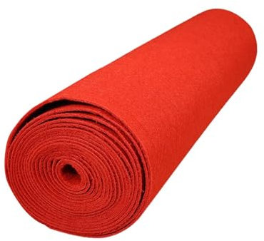 DimyFew Roter Teppich Läufer für Hochzeit, Hochzeitsläufer Eventteppich VIP Eventteppich Ausstellungsteppich Empfangsteppich, 1 x 5 m Langer Teppich Rote Dekoration für Party, Zeremonie, Bankette