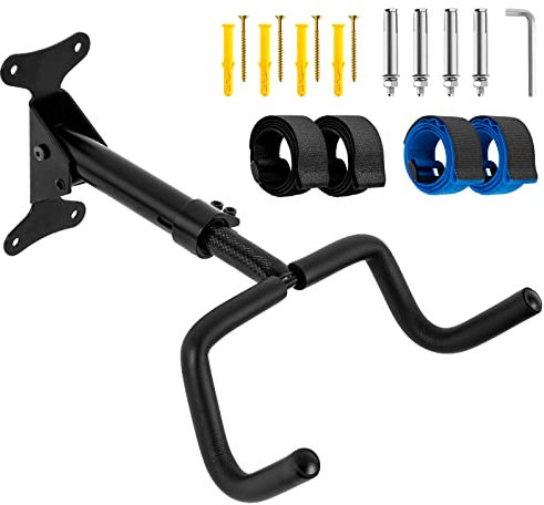 HENGMEI Fahrrad Wandhalterung Fahrradhalter Metall Wand Halterung Geräte Haken Wandhaken Klappbar Fahrradhalterung mit Rahmenschutz Fahrradhalterungen