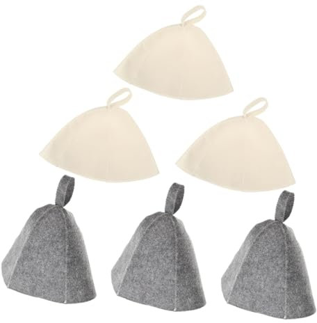 KITANDOVE 6er Satz Saunahüte Aus Filz Dicken Saunakappen Mit Wärmeisolierung Und Wasserabsorption Für Saunagänger