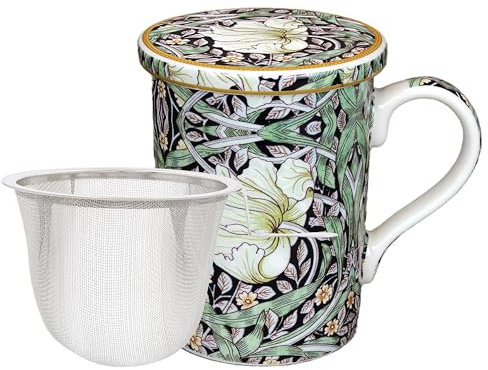 The Leonardo Collection Pimpernel Mug & Coast & Infuser SetLovely Gifts for Women & Men | Designed by William Morris | Coasters Set for All Modern Kitchen & Offices