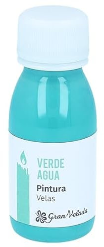 Gran Velada - Pintura Verde Agua para Velas 60ml | Pintura para Velas Artesanales | Colorante para Velas