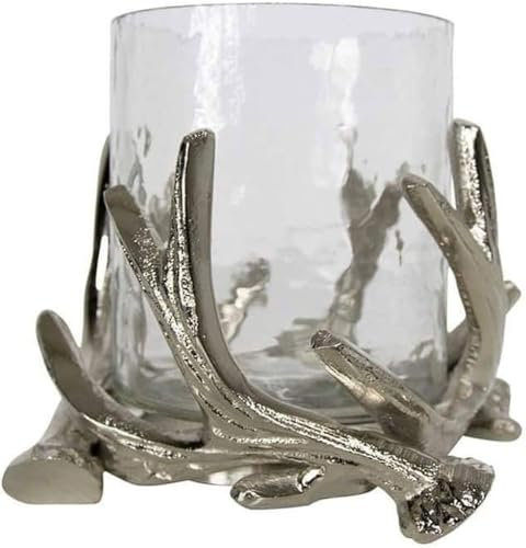 Windlicht Geweih Aluminium Spiru