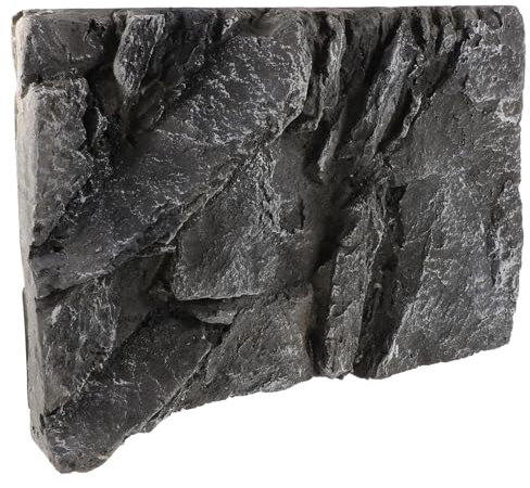BUGUUYO Simulated Rock Background for Reptile Tank Aquarium Decor Pu Material Realistic Habitat for Lizards Snakes and Turtles Easy to Combine Landscaping Ornaments