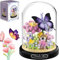 Construction de Bouquet de Papillons, Mini Blocs de Construction d'animaux, fleurs d'insectes à faire soi-même, Collection de plantes, La Créativité, Les cadeaux, Les Jouets de Construction (Violet)