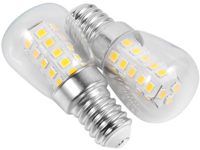 HOMSFOU Bombilla LED E14 Para Refrigerador Pack De 2 3W Luz Cálida Bombilla De Maíz De Reemplazo Para Iluminación De Nevera Ahorro Energético
