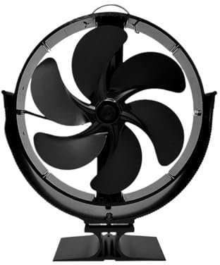 JTKSSCS Ventilateur Poele à Bois Ventilateur de poêle à Bois à 6 pales alimenté par la Chaleur Ventilateur Silencieux for poêle à Bois à Distribution de Chaleur Efficace for la Maison(A)