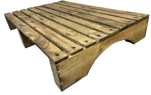 Solid Natural Wooden Half Step for Seniors and Adults with Non-Slip, Handmade, for Inside and Outside Use, Mobility Aid Slip-Resistant Bottom, H10xW38.5xD59.5 cm (Light Oak)