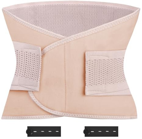 ACWOO Ceinture Post Accouchement, Récupération Ceinture Abdominale Gainante avec Etenseurs de Taille de Pantalons, Réglable Respirant Ventre Plat Gaine Post-Partum pour Récupération Après la Grossesse