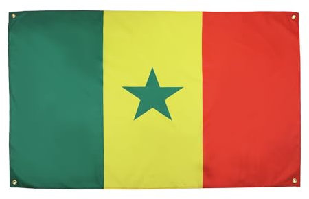 AZ FLAG Bandera Senegal 150x90 cm con 4 ojales, Pabellón Senegalés para balcón o pared