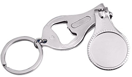 3-in-1-Multifunktions-Nagelknipser mit Schlüsselring, Flaschenöffner, Maniküre-Werkzeuge
